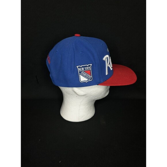 Mitchell & Ness New York Rangers NHL SnapBack  Cap Blue Red Men’s Adjustable - Picture 2 of 7